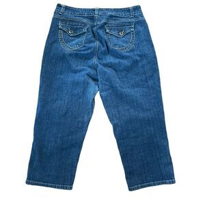 Nine West Jeans Size 14 Womens High Rise Skinny‎ Stretch Medium Wash Cropped
